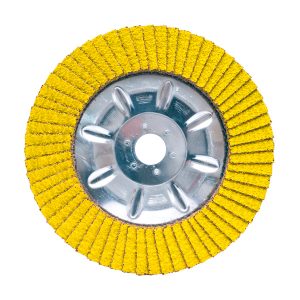 Flap discs with aluminium backing