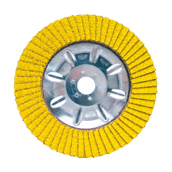 Flap discs with aluminium backing