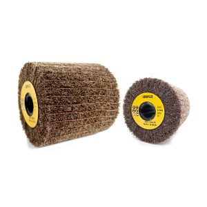 Flap Interleaved non woven wheels for satin finish machine with key hole 19 mm