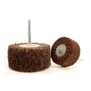 Flap non woven wheels on spindle