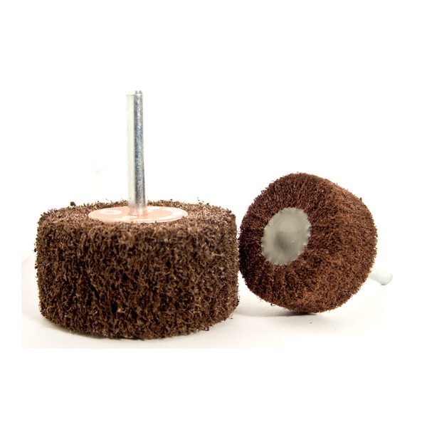 Flap non woven wheels on spindle